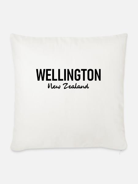 Wellington - New Zealand - Aotearoa - Kiwi - Maori - Sofakissenbezug 45 x 45 cm - Naturweiß