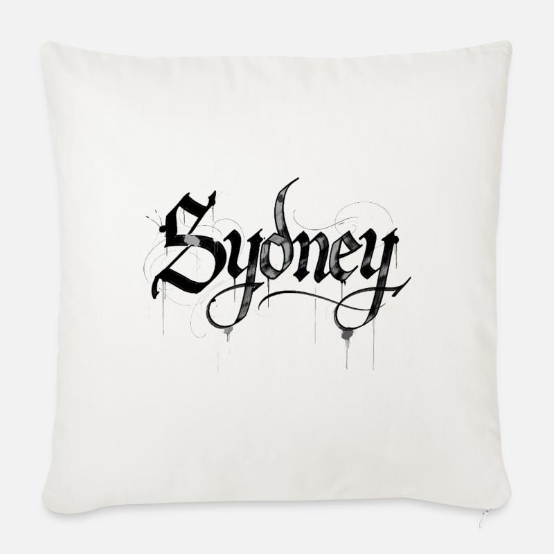 Sydney - Housse de coussin décorative 45 x 45 cm - blanc nature