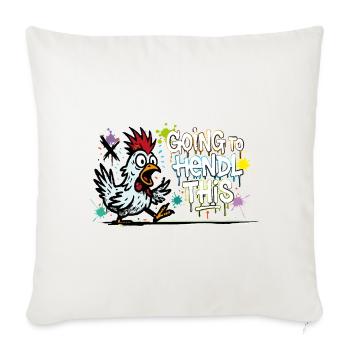 Going to Hendl This Graffiti Denglisch Spruch - Sofa pillowcase 17,3'' x 17,3'' (45 x 45 cm) - natural white - Front