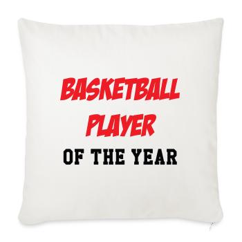 joueur de Basket de l'Année - Housse de coussin décorative 45 x 45 cm - blanc nature - Devant