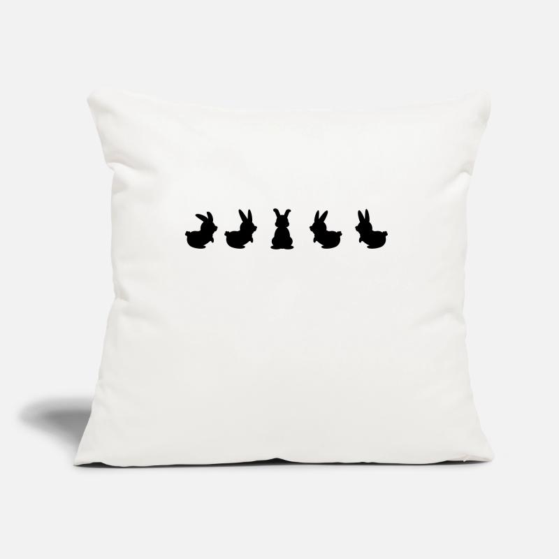five bunnies (1c) Sofa pillowcase 17,3'' x 17,3'' (45 x 45 cm)