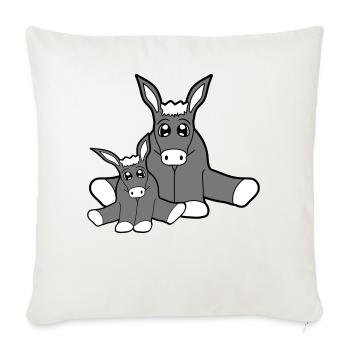 offspring young mum dad small baby sweet cute - Sofa pillowcase 17,3'' x 17,3'' (45 x 45 cm) - natural white - Front