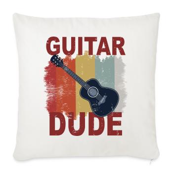 Gitarre - Sofakissenbezug 45 x 45 cm - Naturweiß  - Vorne