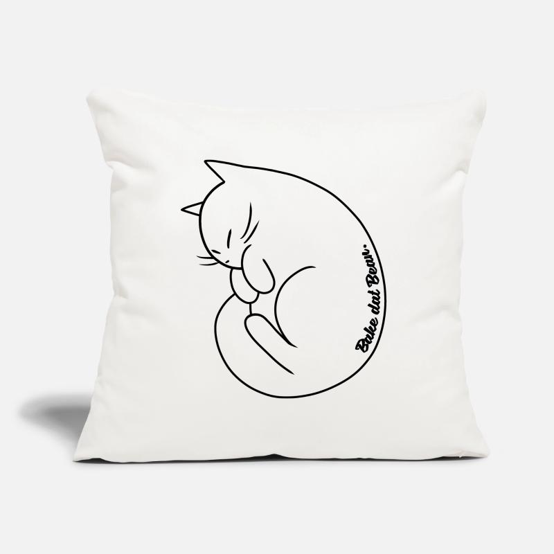 Bake dat Bean | Cute curled up cat Sofa pillowcase 17,3'' x 17,3'' (45 x 45 cm)