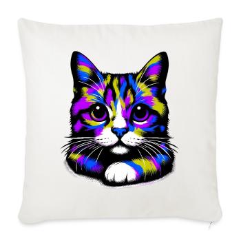 Cat - Sofa pillowcase 17,3'' x 17,3'' (45 x 45 cm) - natural white - Front