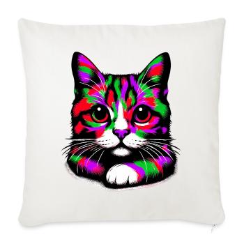 Cat - Sofa pillowcase 17,3'' x 17,3'' (45 x 45 cm) - natural white - Front