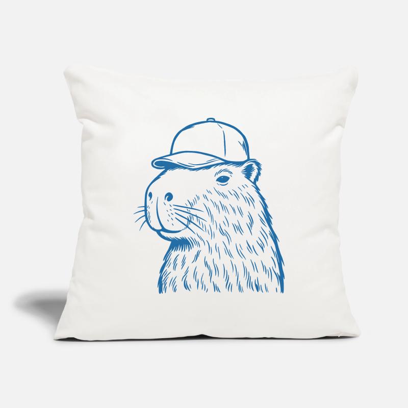 Capybara mit Baseballkappe Sofakissenbezug 45 x 45 cm
