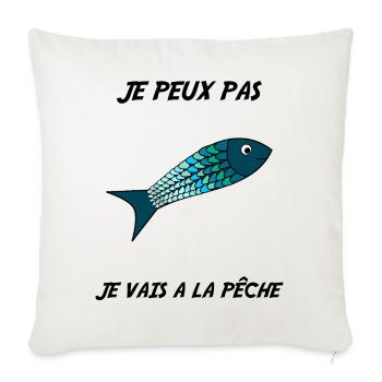 I CAN'T. I FISHED. FISHERMAN. HUMOR. RETIREMENT - Sofa pillowcase 17,3'' x 17,3'' (45 x 45 cm) - natural white - Front
