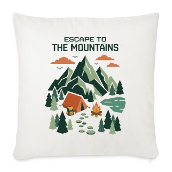 Hiking - Outdoor Adventure-Escape to the Mountains - Sofa pillowcase 17,3'' x 17,3'' (45 x 45 cm) - natural white - Front