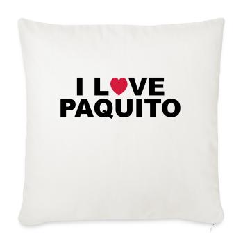 love paquito - Housse de coussin décorative 45 x 45 cm - blanc nature - Devant