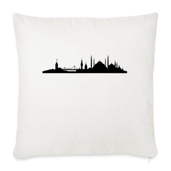 Skyline Istanbul - Sofakissenbezug 45 x 45 cm - Naturweiß  - Vorne