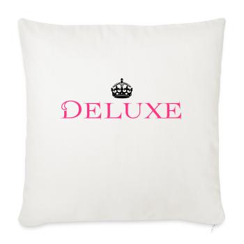 Deluxe Luxus Baby - Sofakissenbezug 45 x 45 cm - Naturweiß  - Vorne