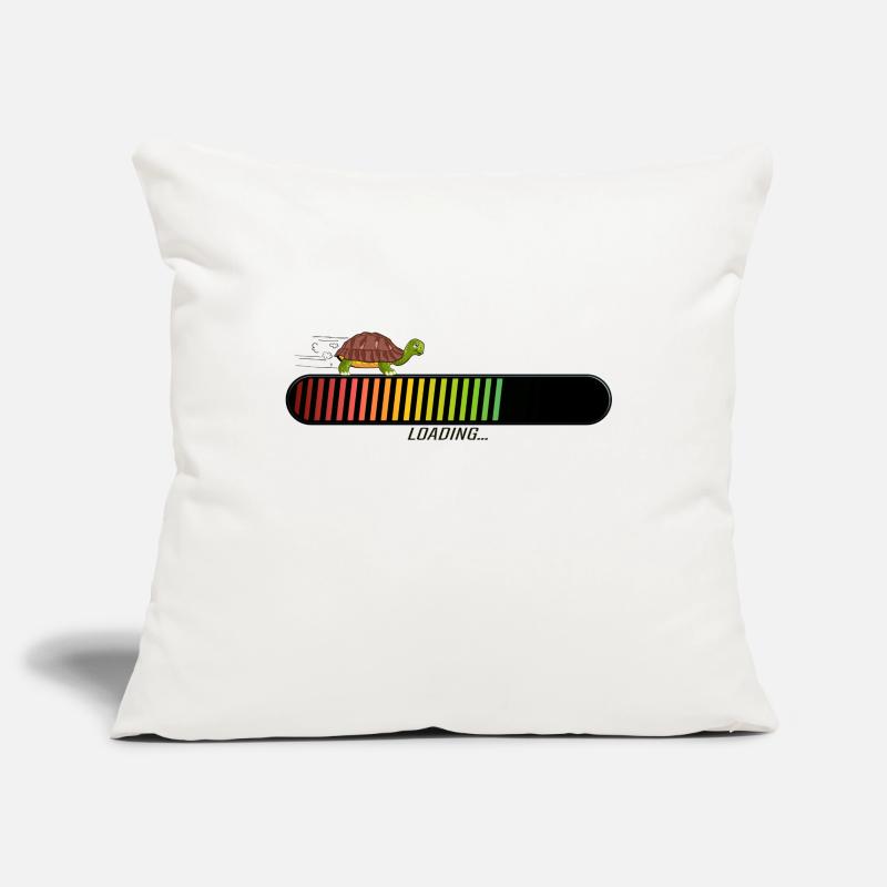 turtle bar loading loading progress drawing Sofa pillowcase 17,3'' x 17,3'' (45 x 45 cm)