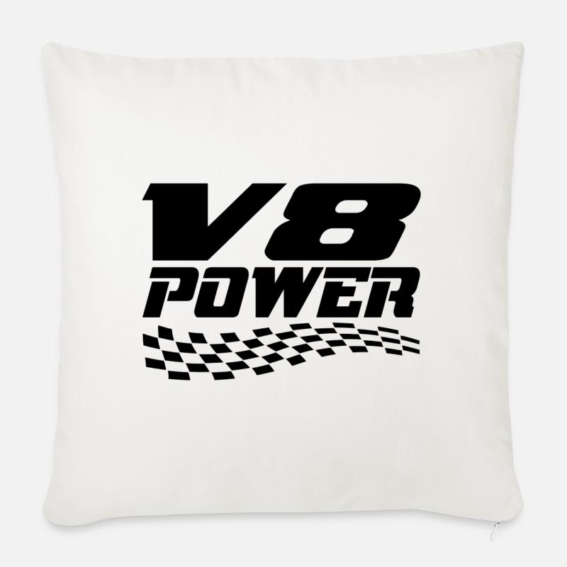 V8 - Sofakissenbezug 45 x 45 cm - Naturweiß 