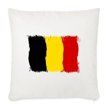 Belgium Belgian Flag Flag Gift - Sofa pillowcase 17,3'' x 17,3'' (45 x 45 cm) - natural white - Front