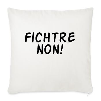 fichtre non - Housse de coussin décorative 45 x 45 cm - blanc nature - Devant
