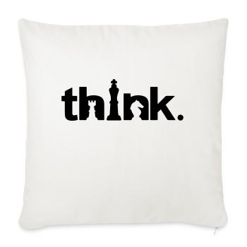 THINK - Sofa pillowcase 17,3'' x 17,3'' (45 x 45 cm) - natural white - Front