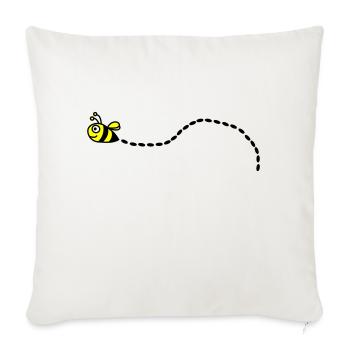 Abeille - Housse de coussin décorative 45 x 45 cm - blanc nature - Devant