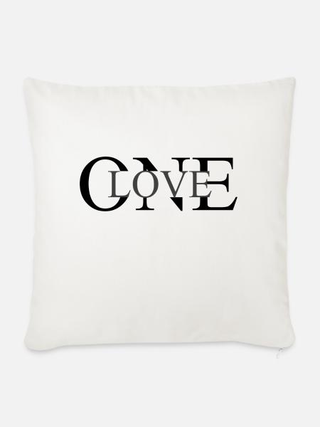 ONELOVE - Sofakissenbezug 45 x 45 cm - Naturweiß