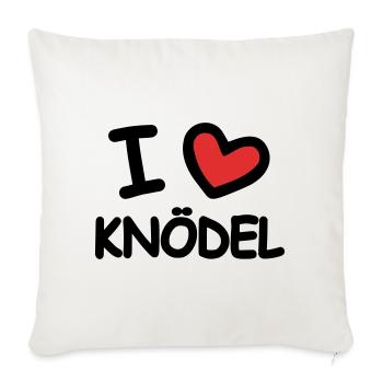 J’adore les boulettes - Housse de coussin décorative 45 x 45 cm - blanc nature - Devant