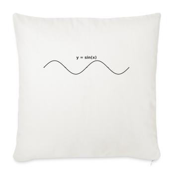 sinus graph design - Sofakissenbezug 45 x 45 cm - Naturweiß  - Vorne