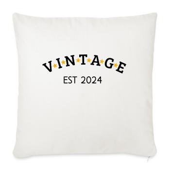 Vintage is 2024 - Sofa pillowcase 17,3'' x 17,3'' (45 x 45 cm) - natural white - Front