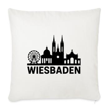 Wiesbaden Silhouette - Housse de coussin décorative 45 x 45 cm - blanc nature - Devant