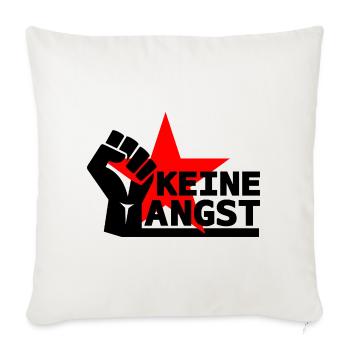 Widerstand - Keine Angst - Sofakissenbezug 45 x 45 cm - Naturweiß  - Vorne