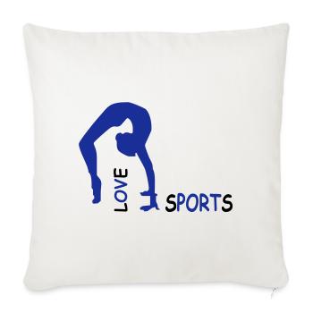 sports - Sofa pillowcase 17,3'' x 17,3'' (45 x 45 cm) - natural white - Front