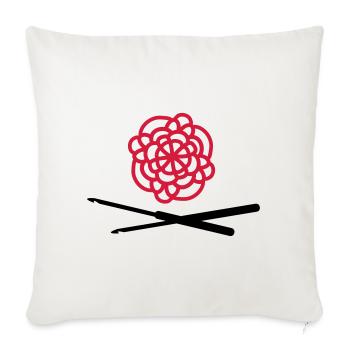 haekeln handarbeit hobby - Sofakissenbezug 45 x 45 cm - Naturweiß  - Vorne