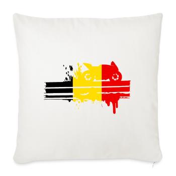 Moto Sport Automobile Belgique Bande de course - Housse de coussin décorative 45 x 45 cm - blanc nature - Devant