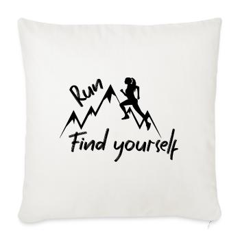 Trail Running - Sofa pillowcase 17,3'' x 17,3'' (45 x 45 cm) - natural white - Front
