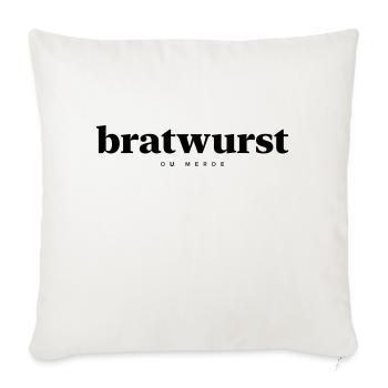 Bratwurst - Housse de coussin décorative 45 x 45 cm - blanc nature - Devant