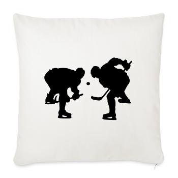 Eishockey - Sofa pillowcase 17,3'' x 17,3'' (45 x 45 cm) - natural white - Front