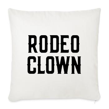 Costume de Clown de rodéo Clown de rodéo d’Halloween - Housse de coussin décorative 45 x 45 cm - blanc nature - Devant