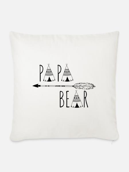 Papa Bear - Sofakissenbezug 45 x 45 cm - Naturweiß