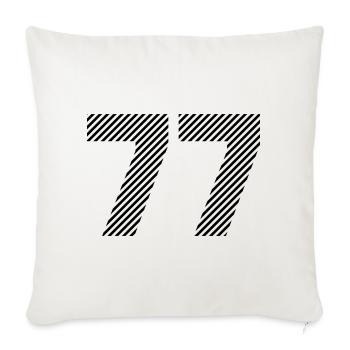 77 - Housse de coussin décorative 45 x 45 cm - blanc nature - Devant