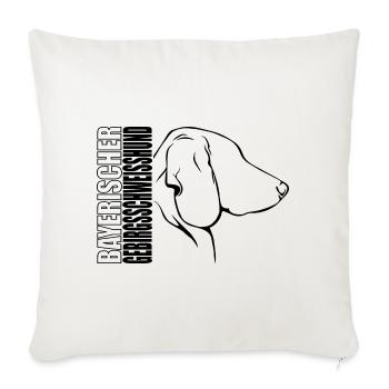 BAYERISCHER GEBIRGSSCHWEISSHUND Profil Hunde Hund - Sofakissenbezug 45 x 45 cm - Naturweiß  - Vorne