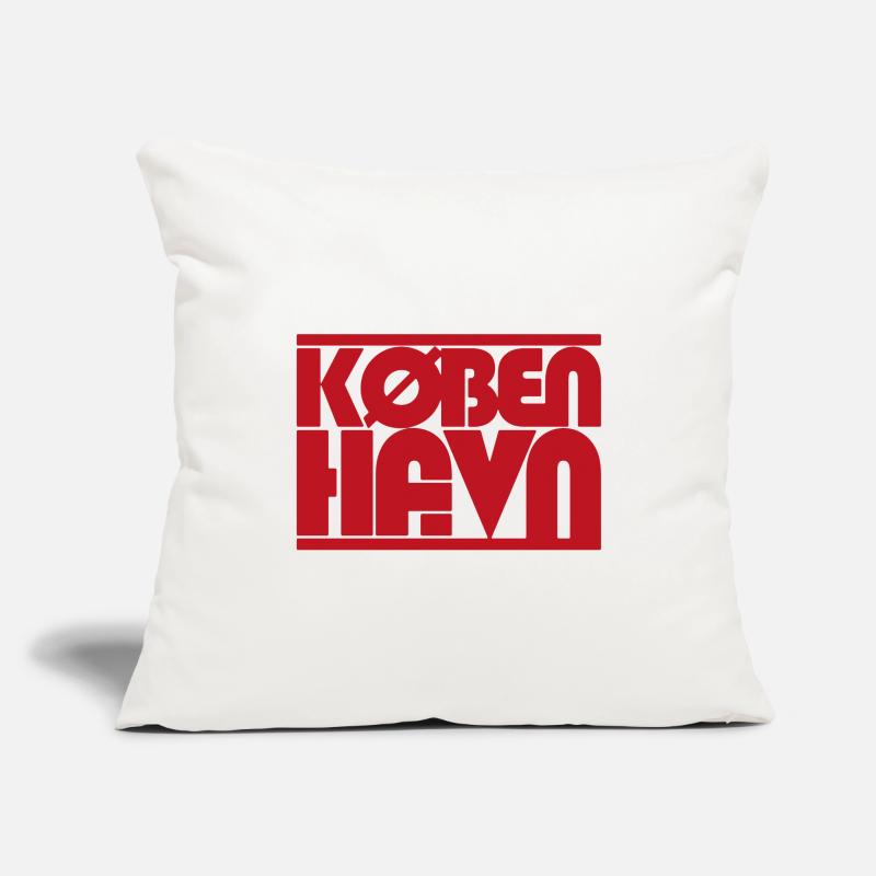 Copenhague, Danemark Description de la conception typographique Housse de coussin décorative 45 x 45 cm