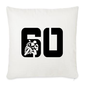 60 motards motards - Housse de coussin décorative 45 x 45 cm - blanc nature - Devant