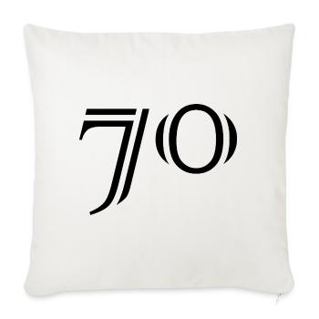 70. 70 ANS. 70e ANNIVERSAIRE. ANNIVERSAIRE 70 ANS. - Housse de coussin décorative 45 x 45 cm - blanc nature - Devant