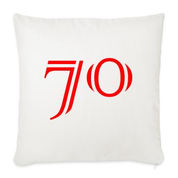 70. 70 YEARS. 70th ANNIVERSARY. 70 YEARS ANNIVERSARY. - Sofa pillowcase 17,3'' x 17,3'' (45 x 45 cm) - natural white - Front