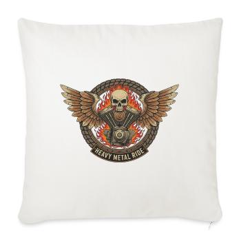 Motorcycle Biker V-Twin Motor Skull Skull Rocker - Sofa pillowcase 17,3'' x 17,3'' (45 x 45 cm) - natural white - Front
