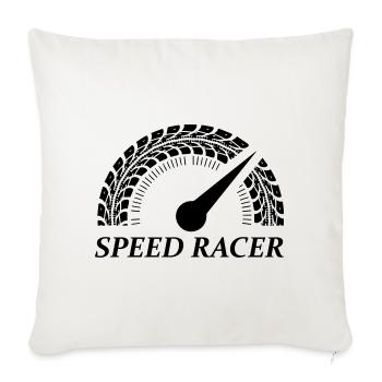 Speedometer Speed Racer - Sofa pillowcase 17,3'' x 17,3'' (45 x 45 cm) - natural white - Front