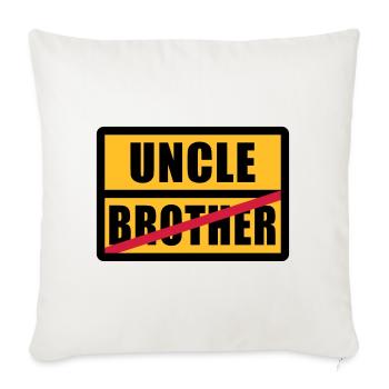 Brother - Uncle - Housse de coussin décorative 45 x 45 cm - blanc nature - Devant