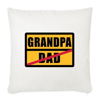 Dad - Grandpa - Housse de coussin décorative 45 x 45 cm - blanc nature - Devant