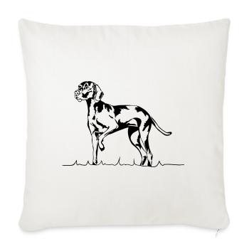 LES WEIMARANS chiens de chasse chasseur chien Wilsigns - Housse de coussin décorative 45 x 45 cm - blanc nature - Devant