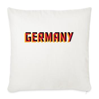 Germany Germany 3D effect colors black red G - Sofa pillowcase 17,3'' x 17,3'' (45 x 45 cm) - natural white - Front
