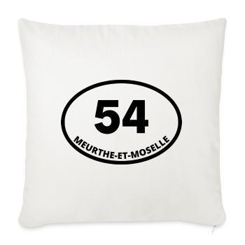 54 meurthe-et-moselle - Housse de coussin décorative 45 x 45 cm - blanc nature - Devant
