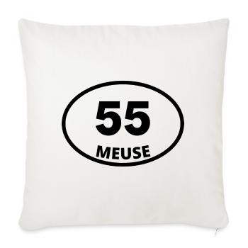 55 meuse - Housse de coussin décorative 45 x 45 cm - blanc nature - Devant